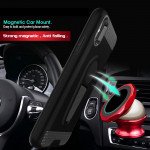 Wholesale iPhone Xs Max Metallic Plate Stand Case Work with Magnetic Mount Holder (Black)